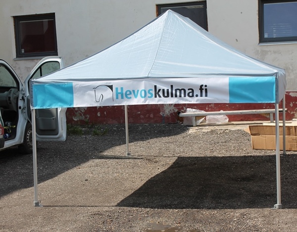 Mainosteltta Hevoskulma.fi 3x4,5m