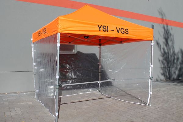 3x3m oranssi pop up teltta